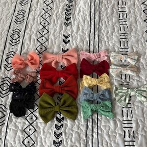 Colorful Bow Hair Clips Set for Kids